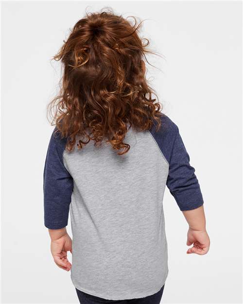 Toddler Baseball Fine Jersey Three-Quarter Sleeve Tee - 3330 15
