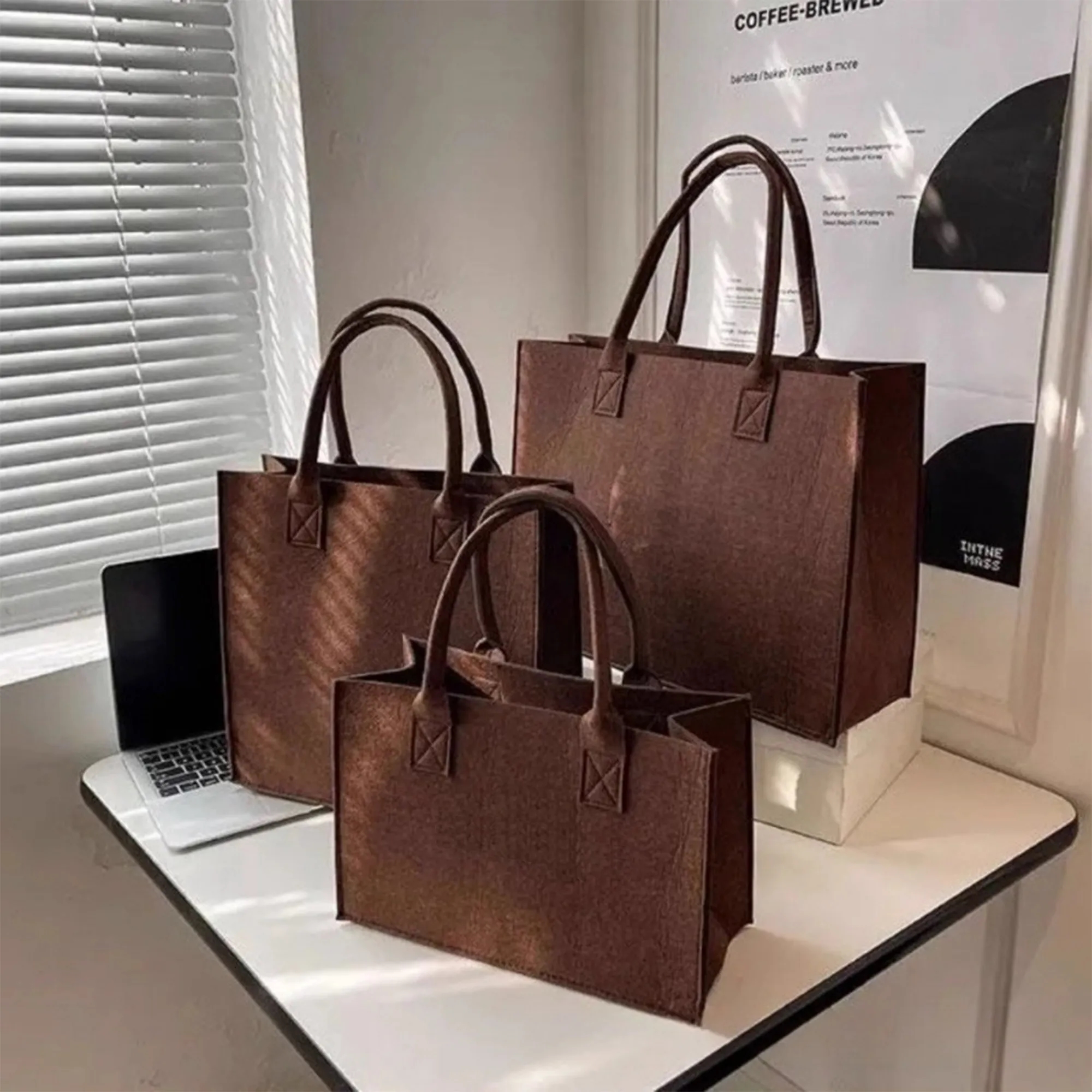 Large Capacity Felt Tote Bag 5