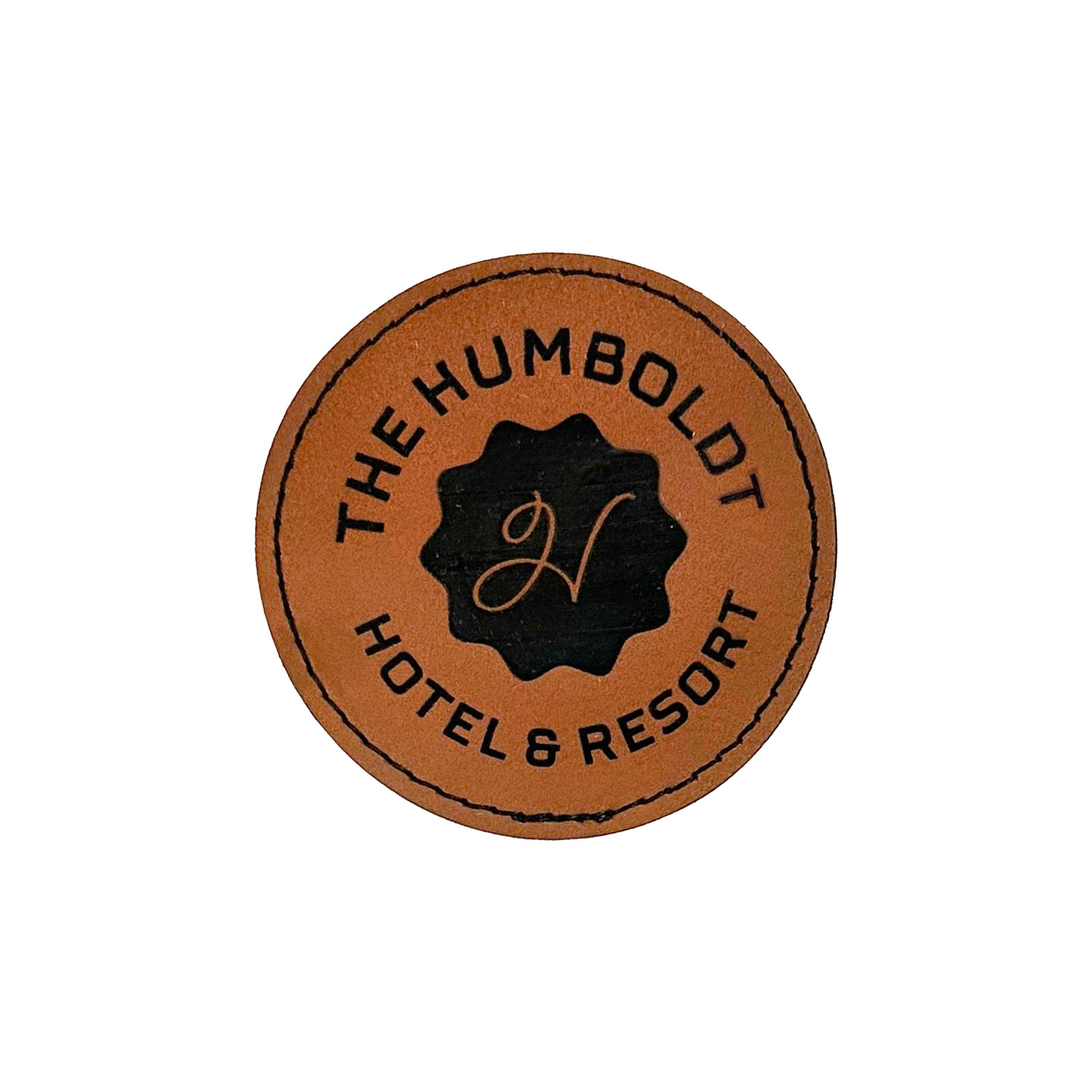 3" Round Iron-on Leatherette Patch