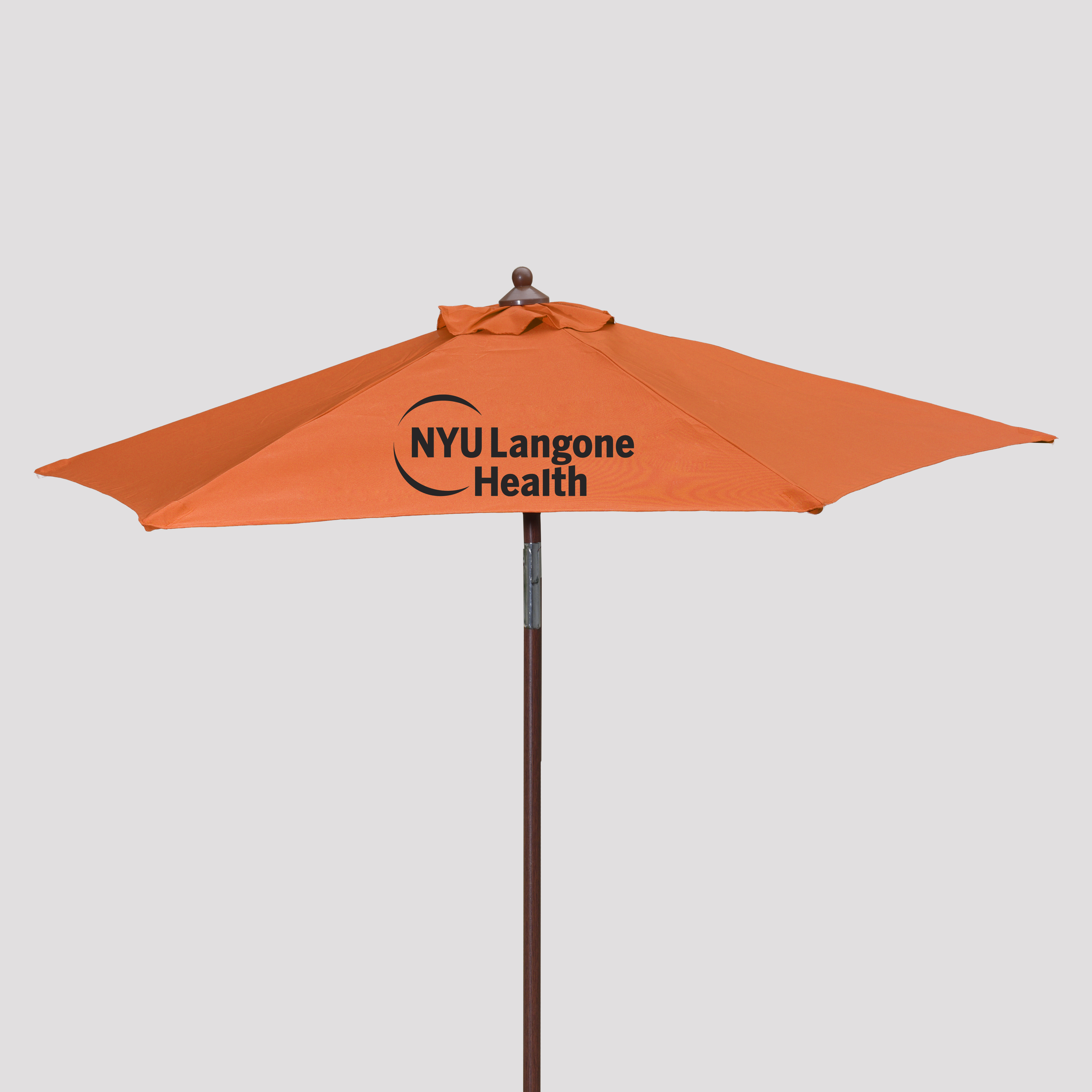7' Wood Look Market Umbrella with Tilt