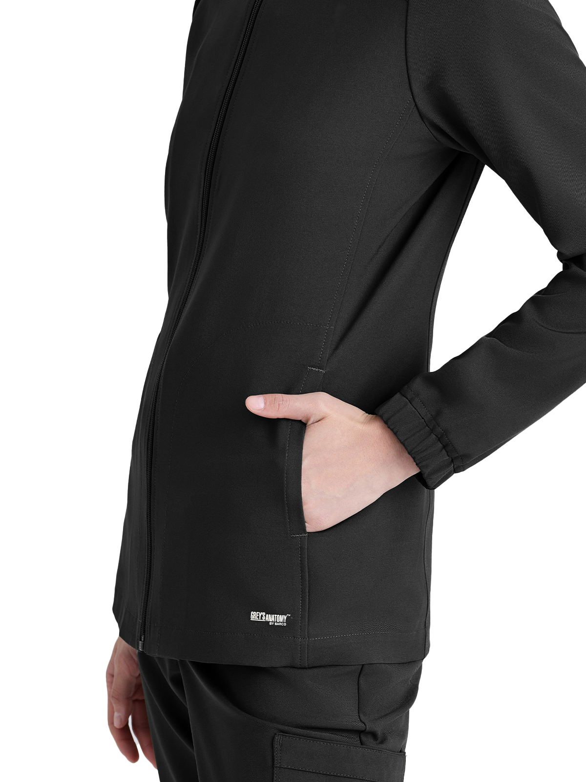 Grey's Anatomy Evolve Stretch - Women's Three-Pocket Virtue Warm-Up Scrub Jacket 15