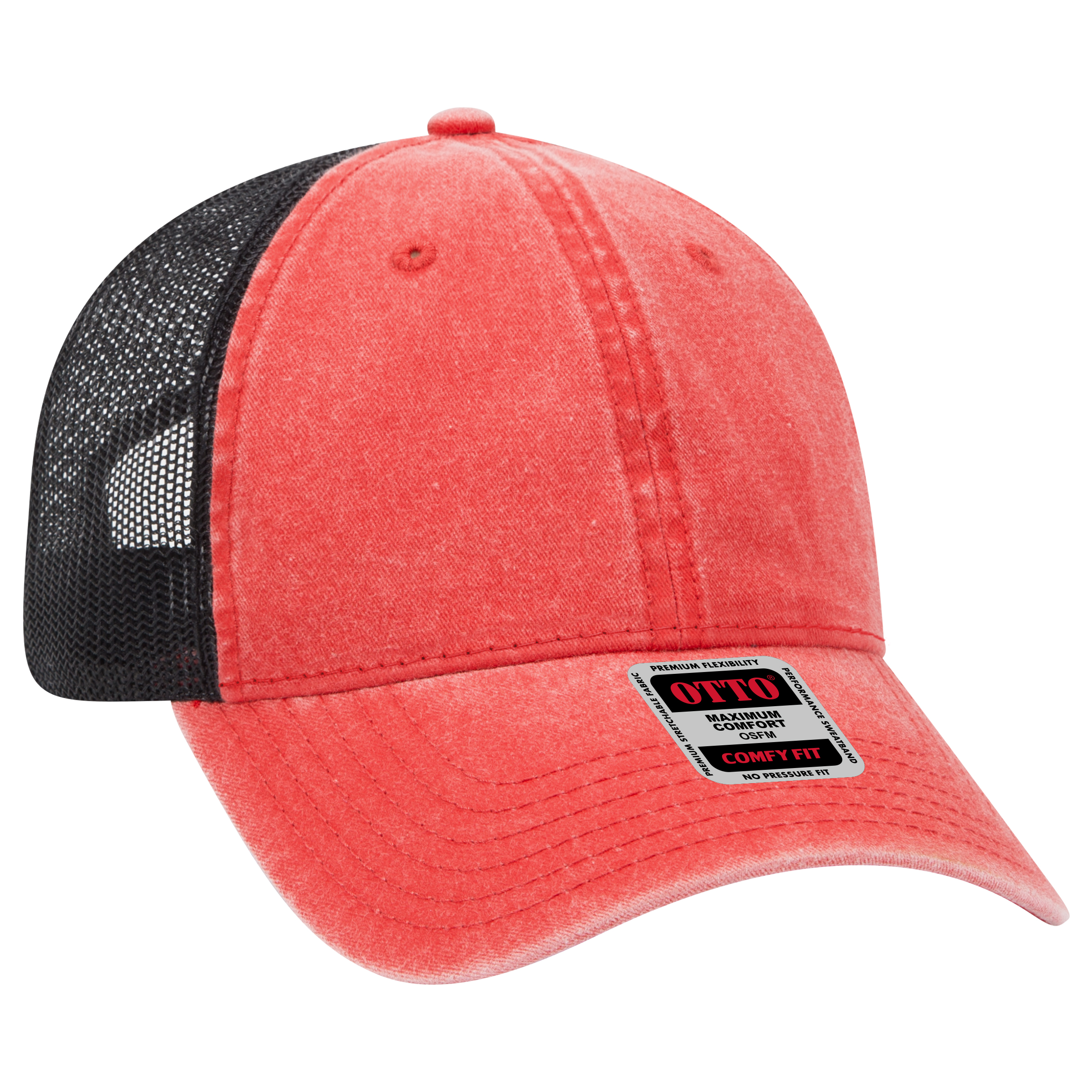 OTTO CAP® OTTO COMFY FIT® 6 Panel Low Profile Mesh Back Trucker Hat 20