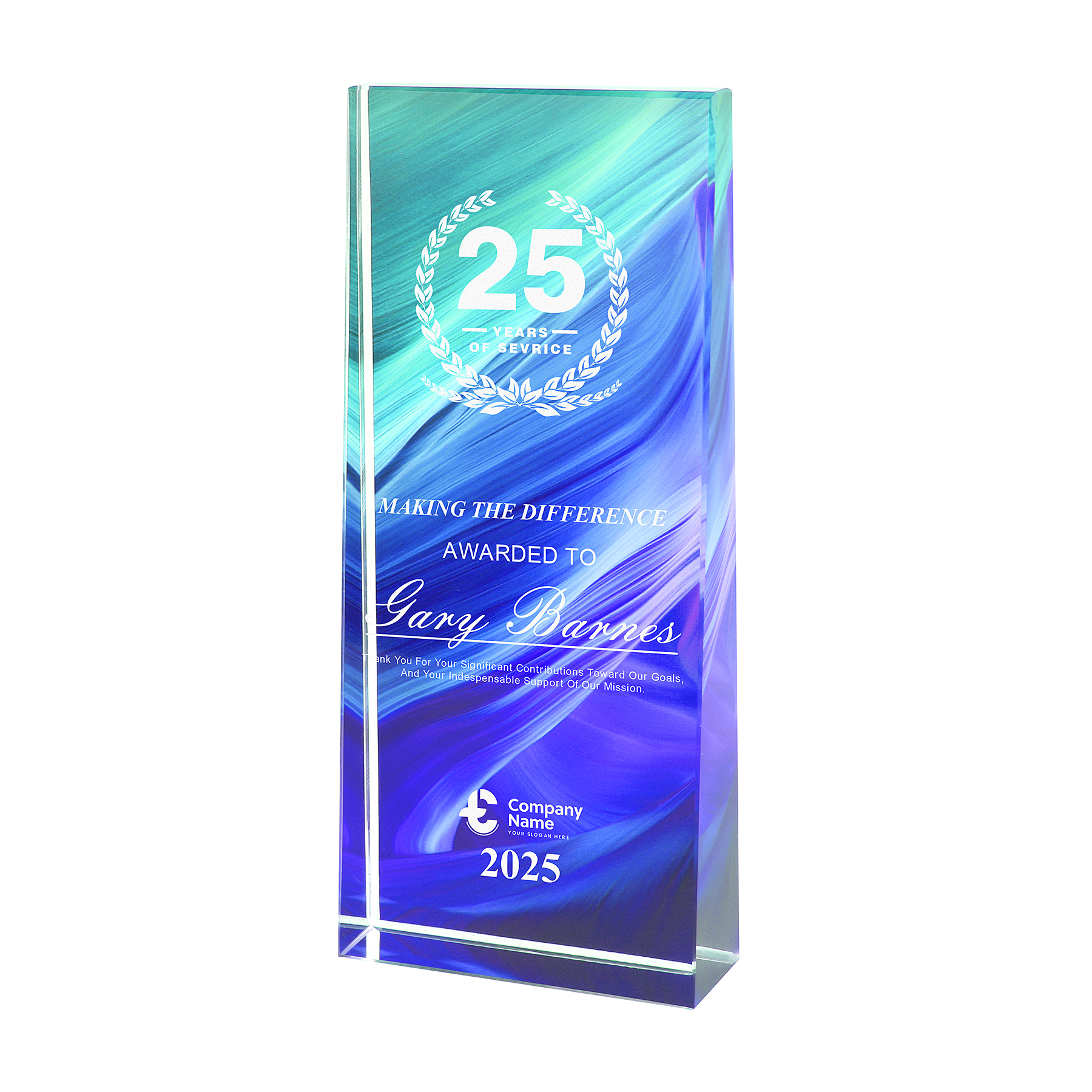 Elegant Custom Crystal Award Trophy 2