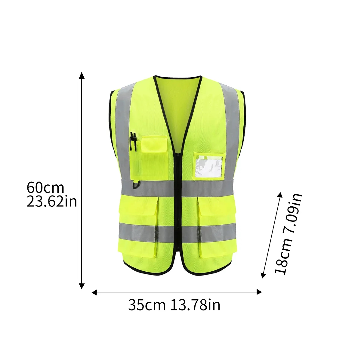 High Visibility Reflective Safety Vest With Pockets 5