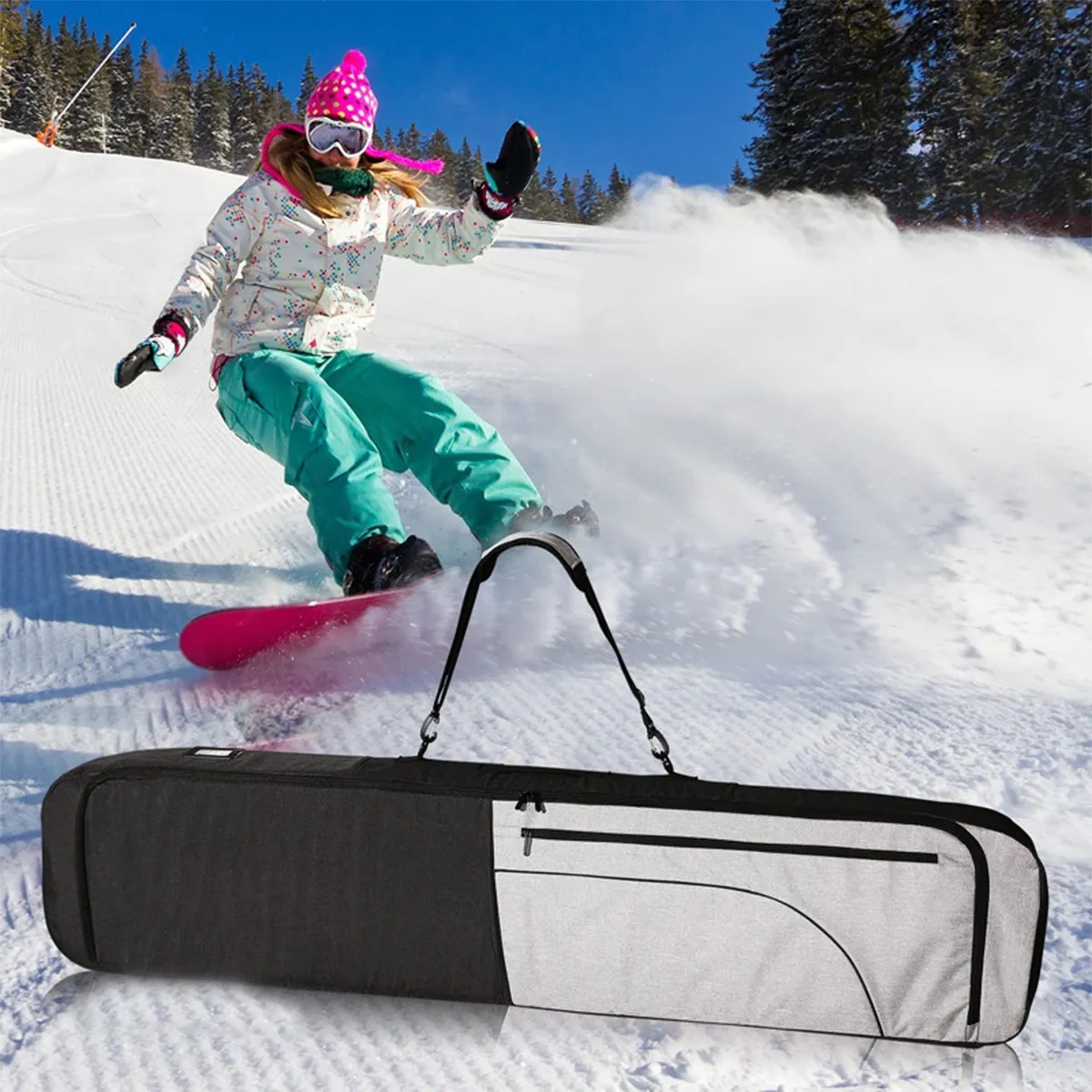 600D Premium Water-Resistant Padded Snowboard Ski Bags 1