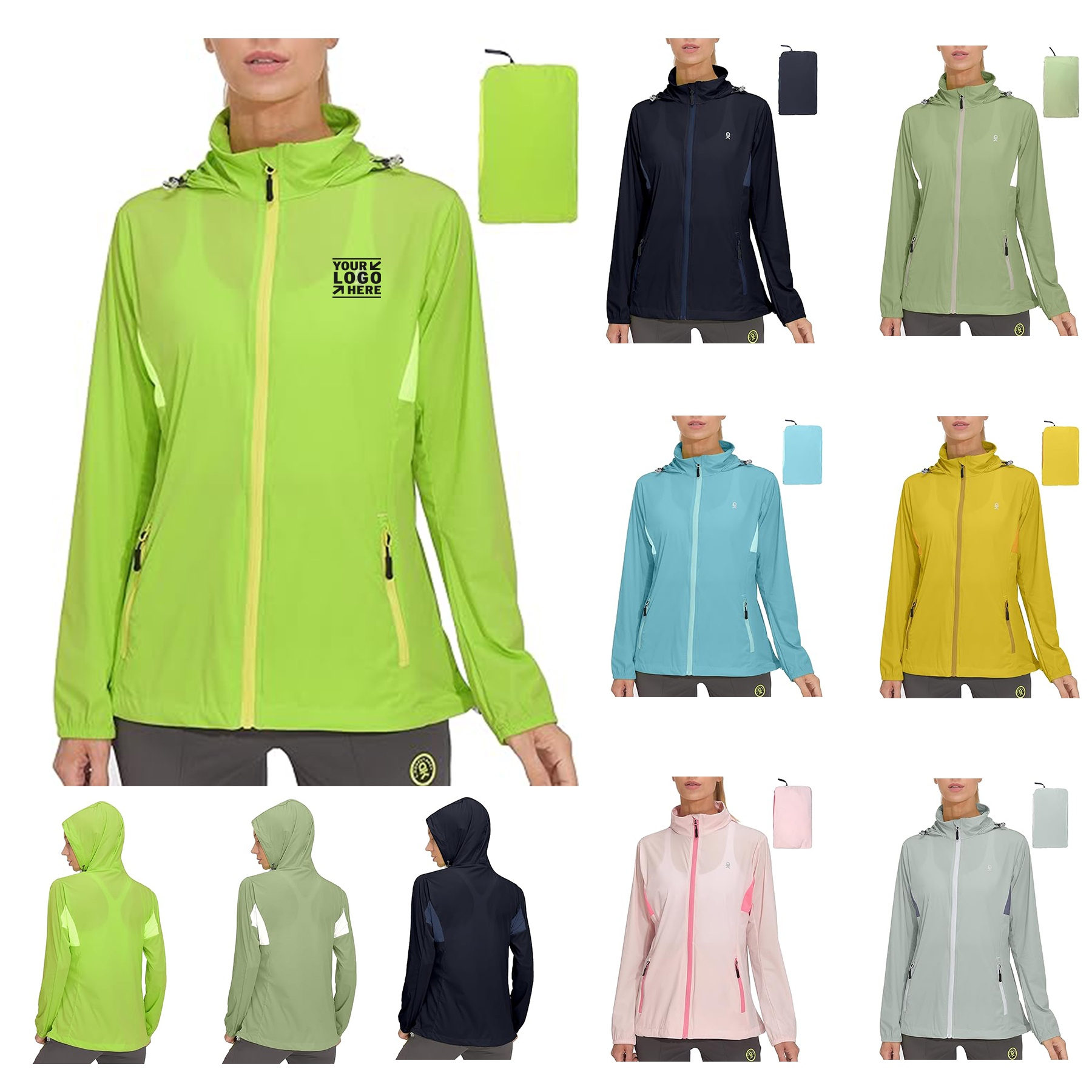 Women HikingLittle Donkey Andy Women's UPF 50+ Sun Protection Hoodie Jacket with Pocket 2