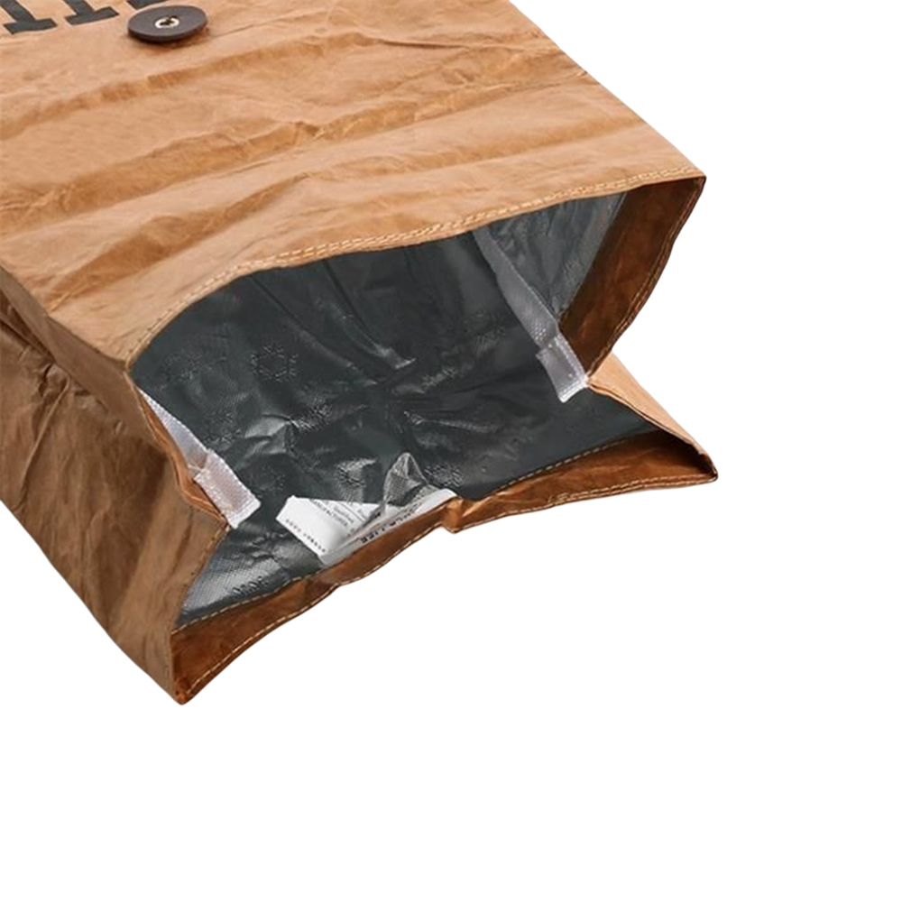 Reusable Freezable Brown Paper Lunch bag 5