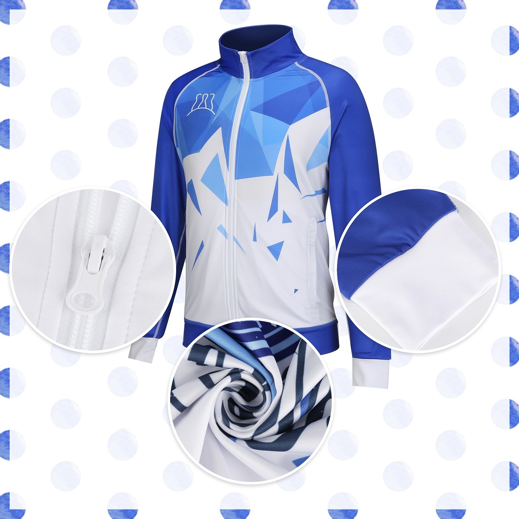 Athletic Full Zip Raglan Training Jacket (Full Color) 7