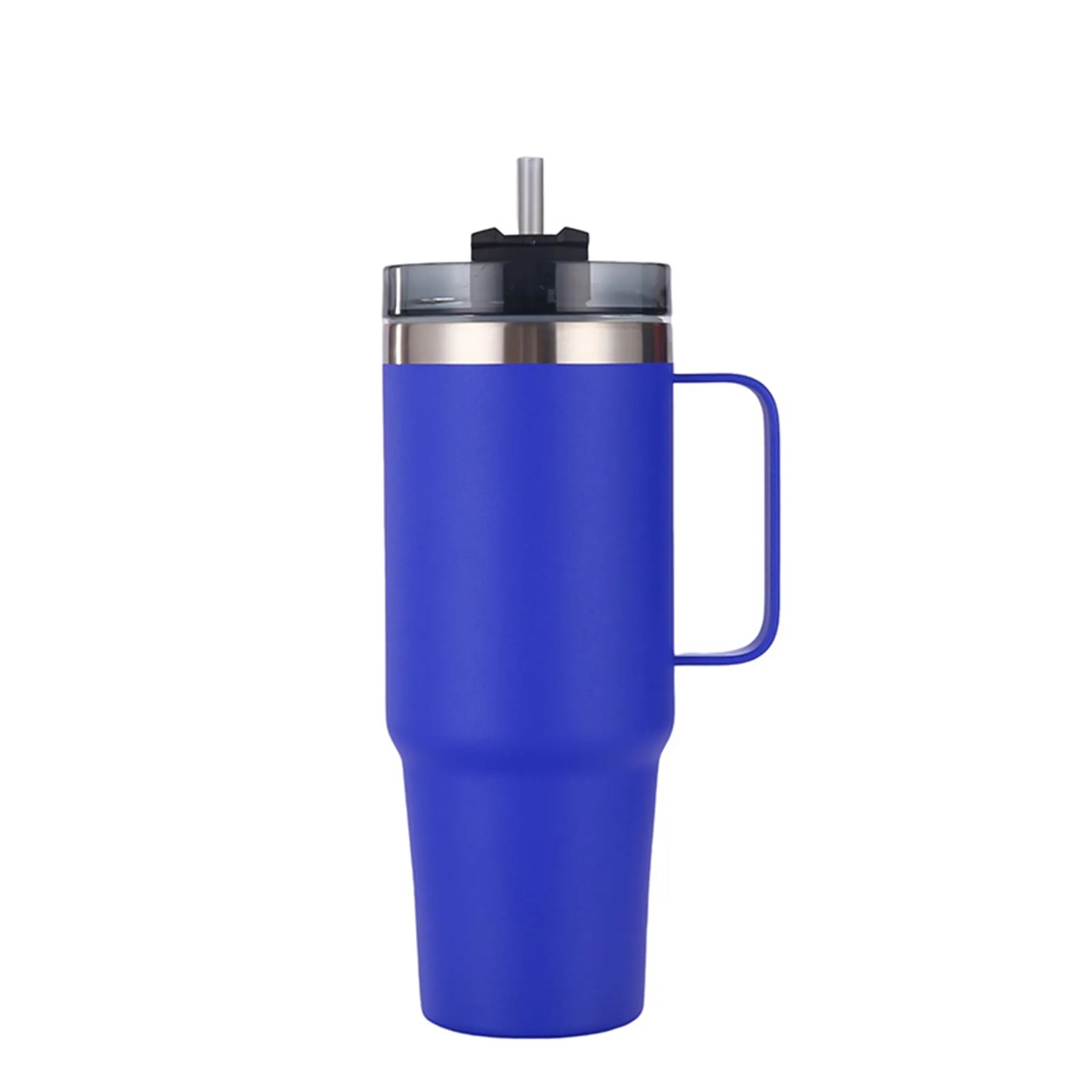 40 Oz. Stainless Steel Insulated Tumbler with Handle & Straw 6