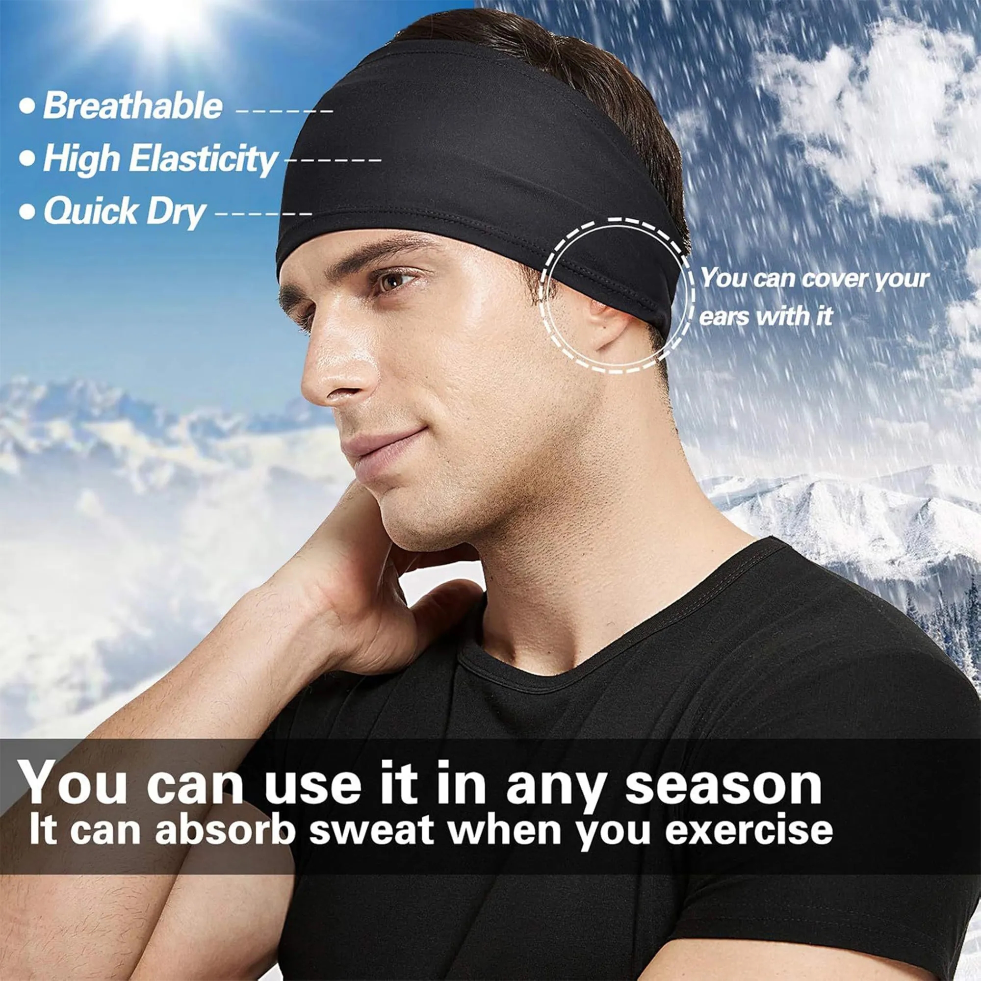 Anti-Slip Sweatproof Sports Headband 5
