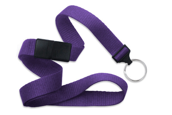 5/8" Blank Breakaway Lanyard w/Split Ring (Purple) 1
