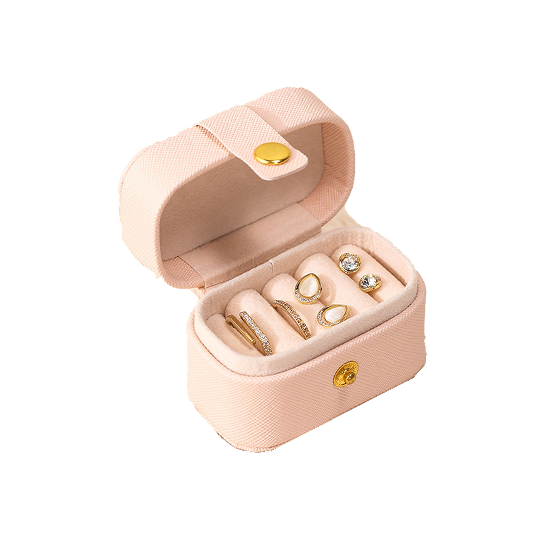 Portable Leather Earring Jewelry Box 6