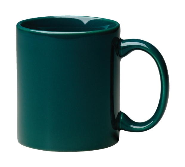 11 oz Green C Handle Mug