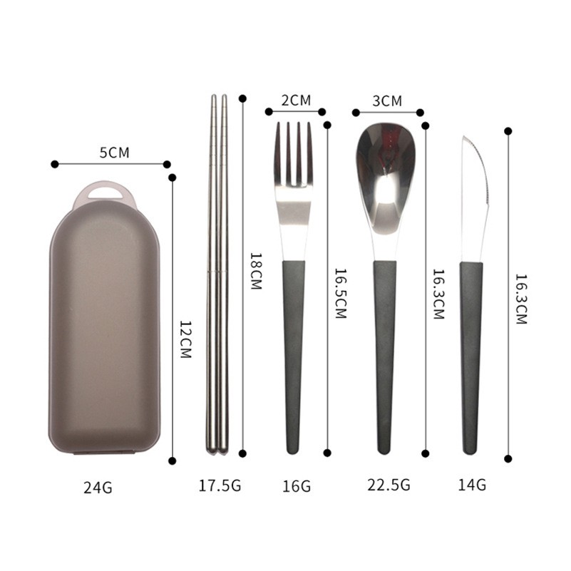 Foldable Stainless Steel Cutlery Set 4