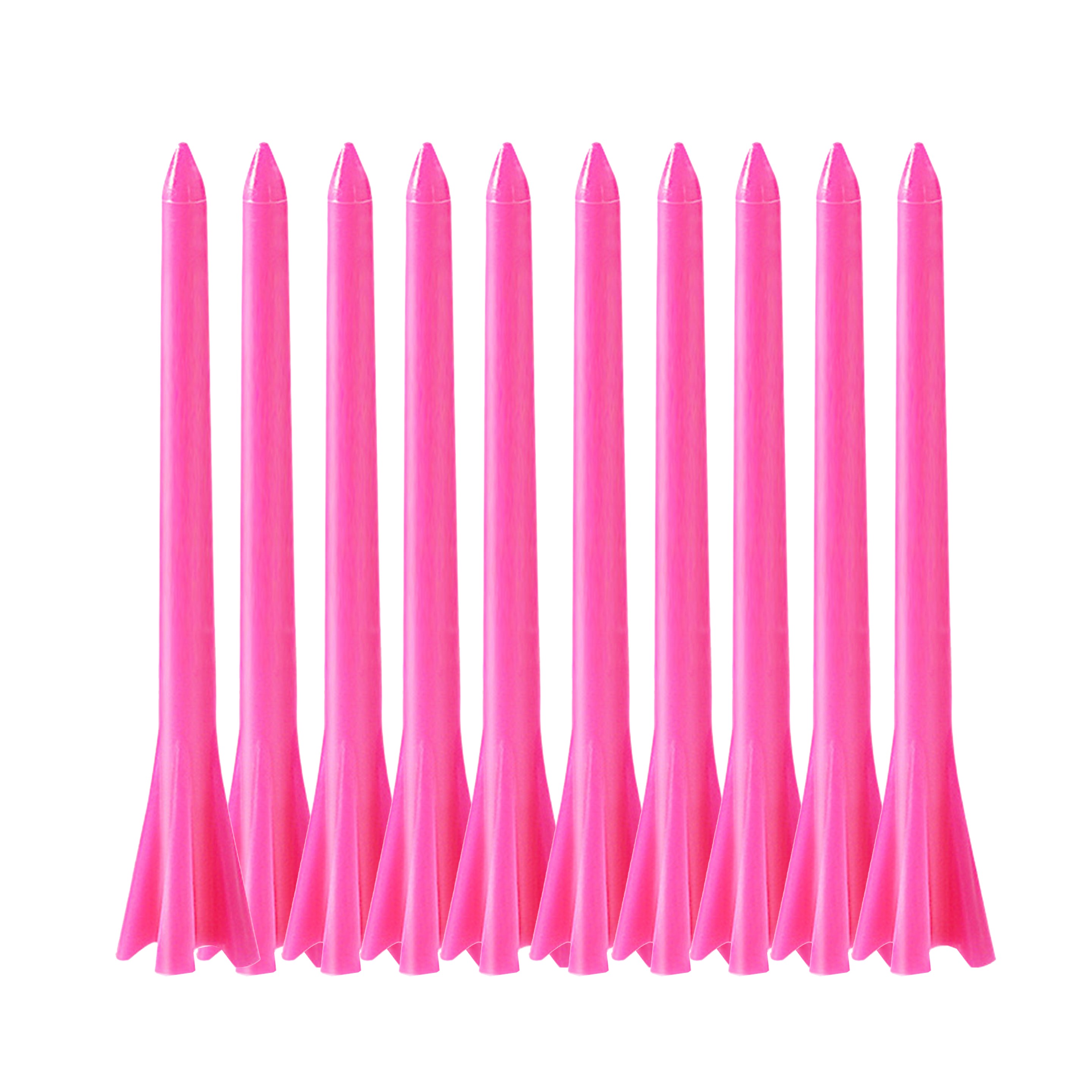 10 Premium Prong Golf Plastic Tees 2-3/4'' 1
