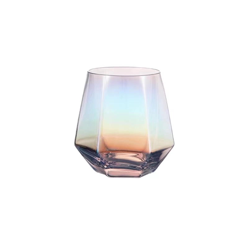10 oz Polygonal Wine Glass Coffee Milk Tea Cups 1