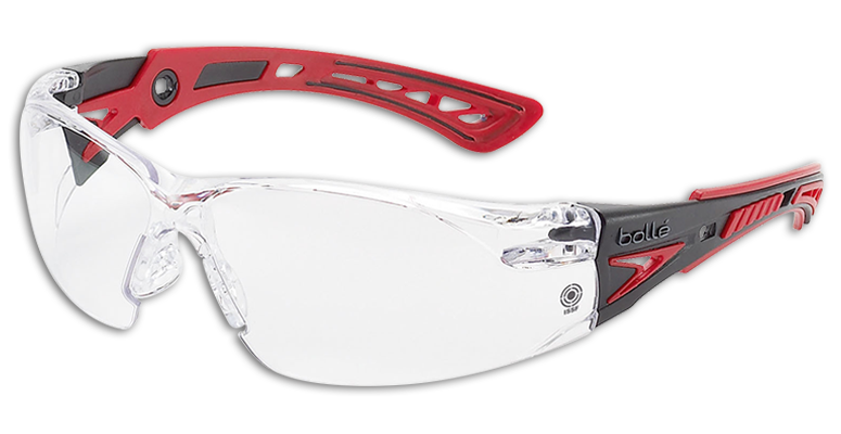 Bollé Rush Plus Temple RED Lens Clear 5