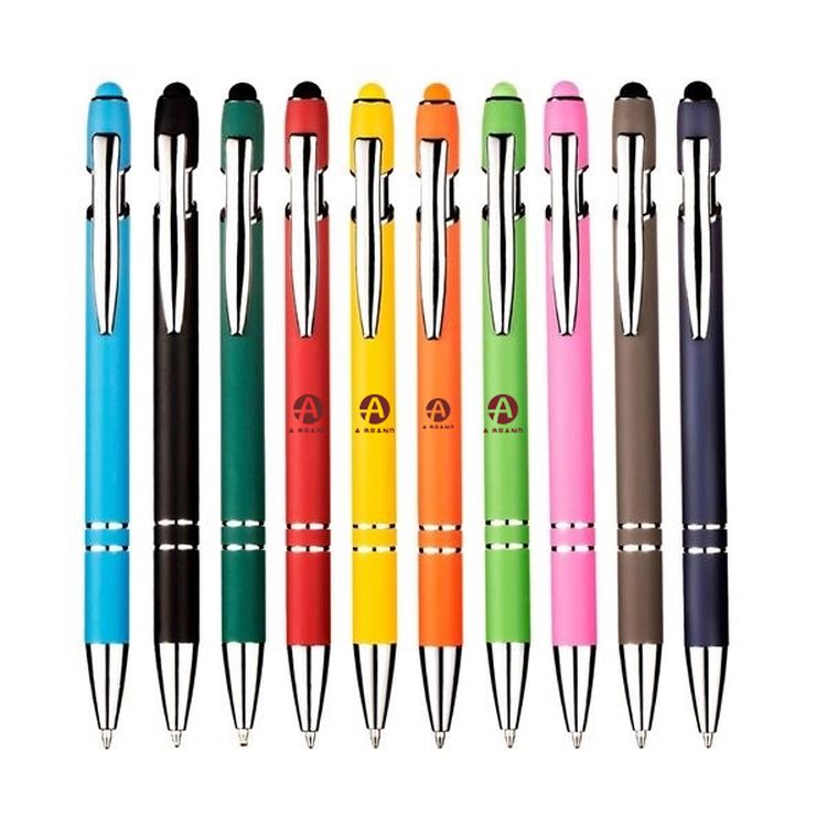 Soft Touch Stylus Ballpoint Pen with Metal Barrel 2