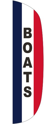 "Boats" Message Flutter Flag (3'x15') 3