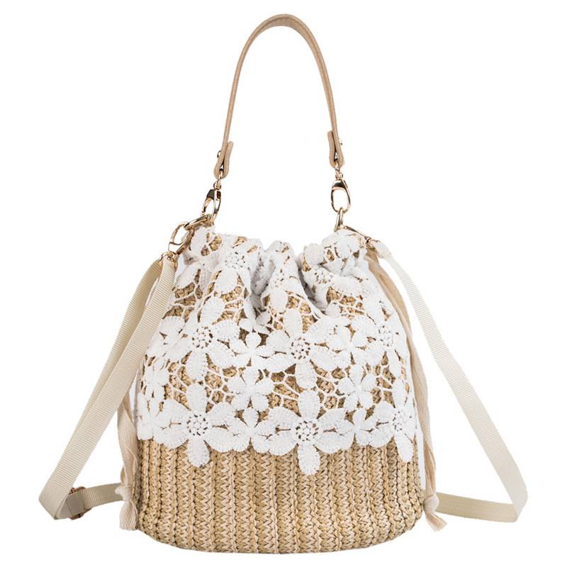 Jute Big Capacity Travel Tote Purse Woven Straw Hobo Bag, custom tote bag with logo imprint 2