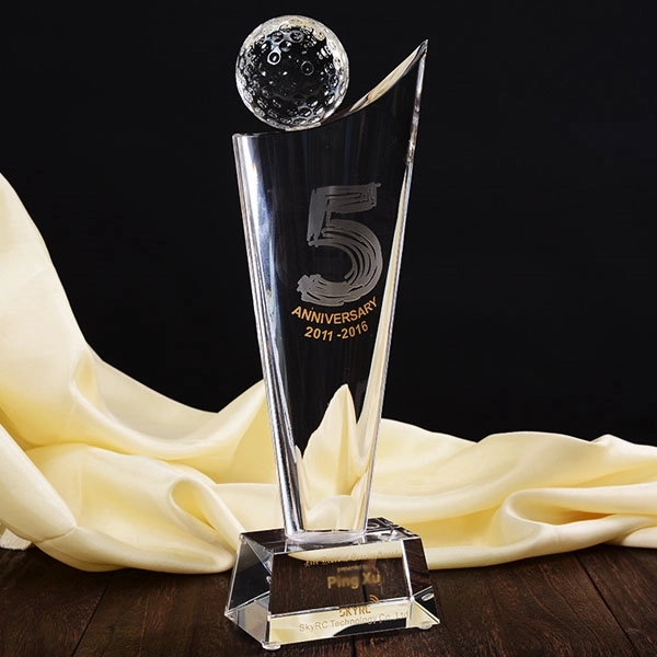 Crystal Golf Ball Trophy Award 5