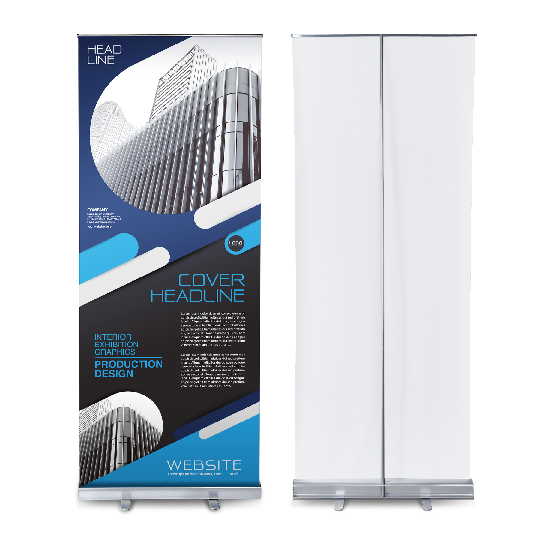 Premium 33.5" X 80" Retractable Aluminum Banner Stand 8