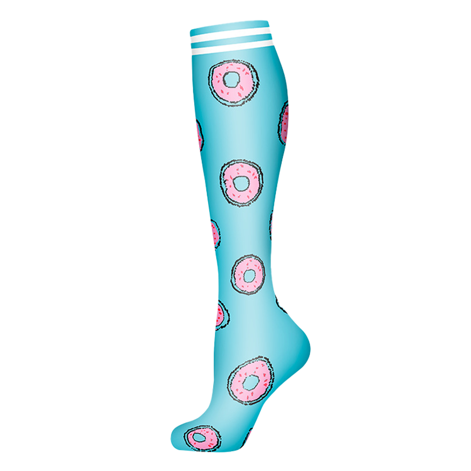 Polyester Non Slip Moisture Wicking Sport Calf Socks 5