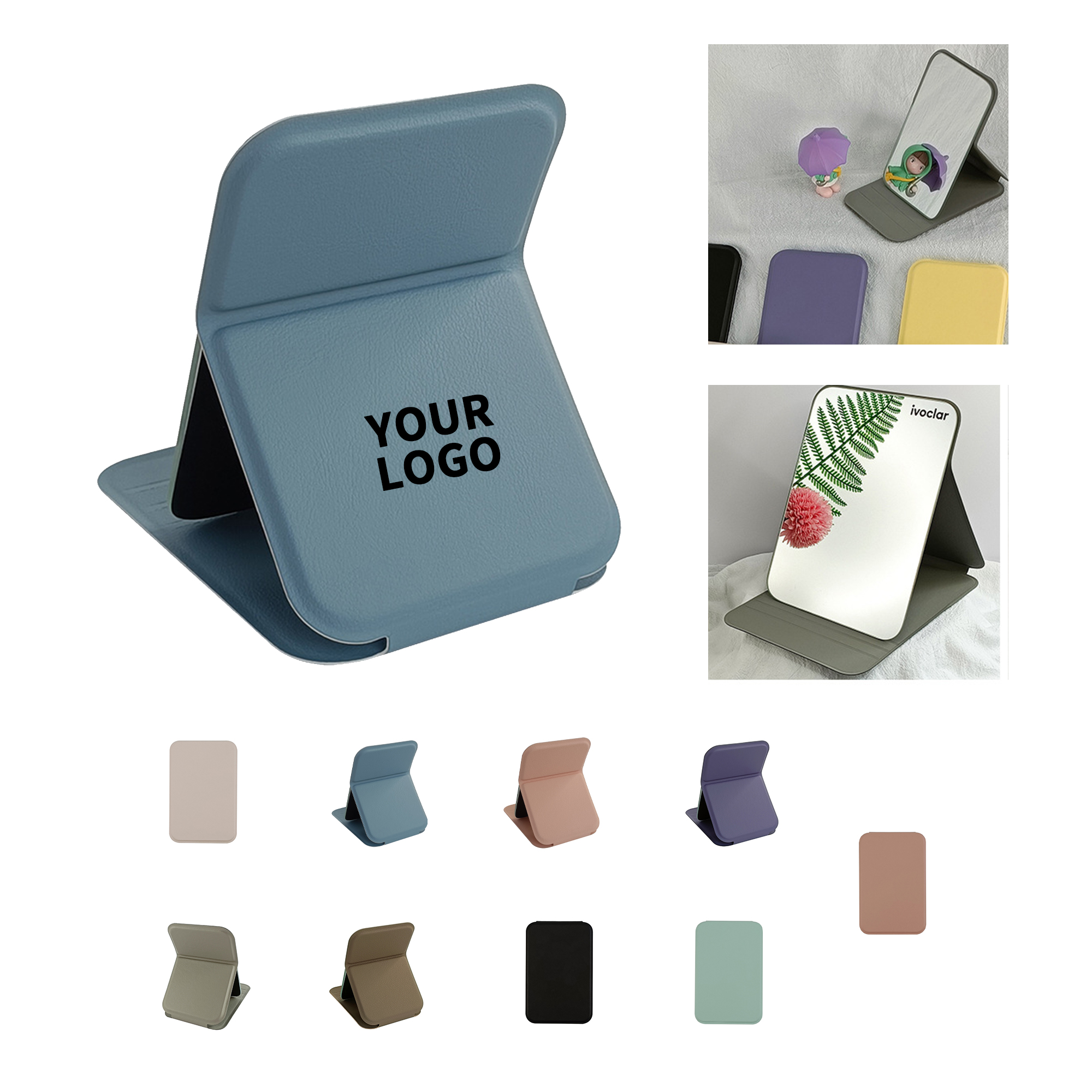 Portable Folding Mirror With Stand Groove 4.25" x 2.75" 11