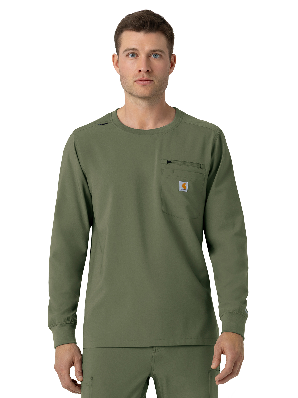 Carhartt Scrubs - Men's Two-Pocket Crew Neck Long Sleeve Scrub Top 11