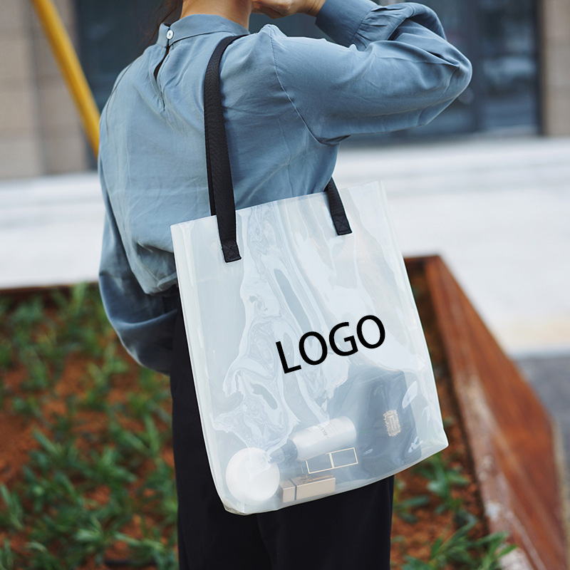Clear PVC Tote Bag with Logo 2