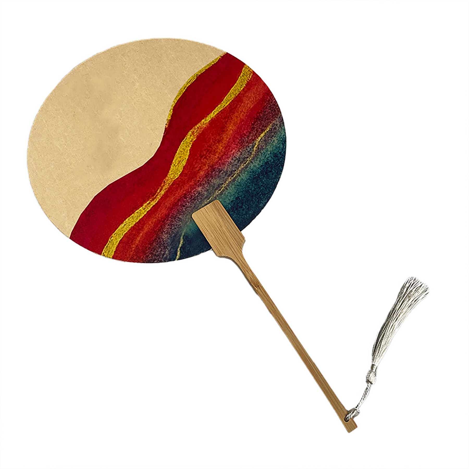 Round/ Octagon Sandwiched Hand Fan 5