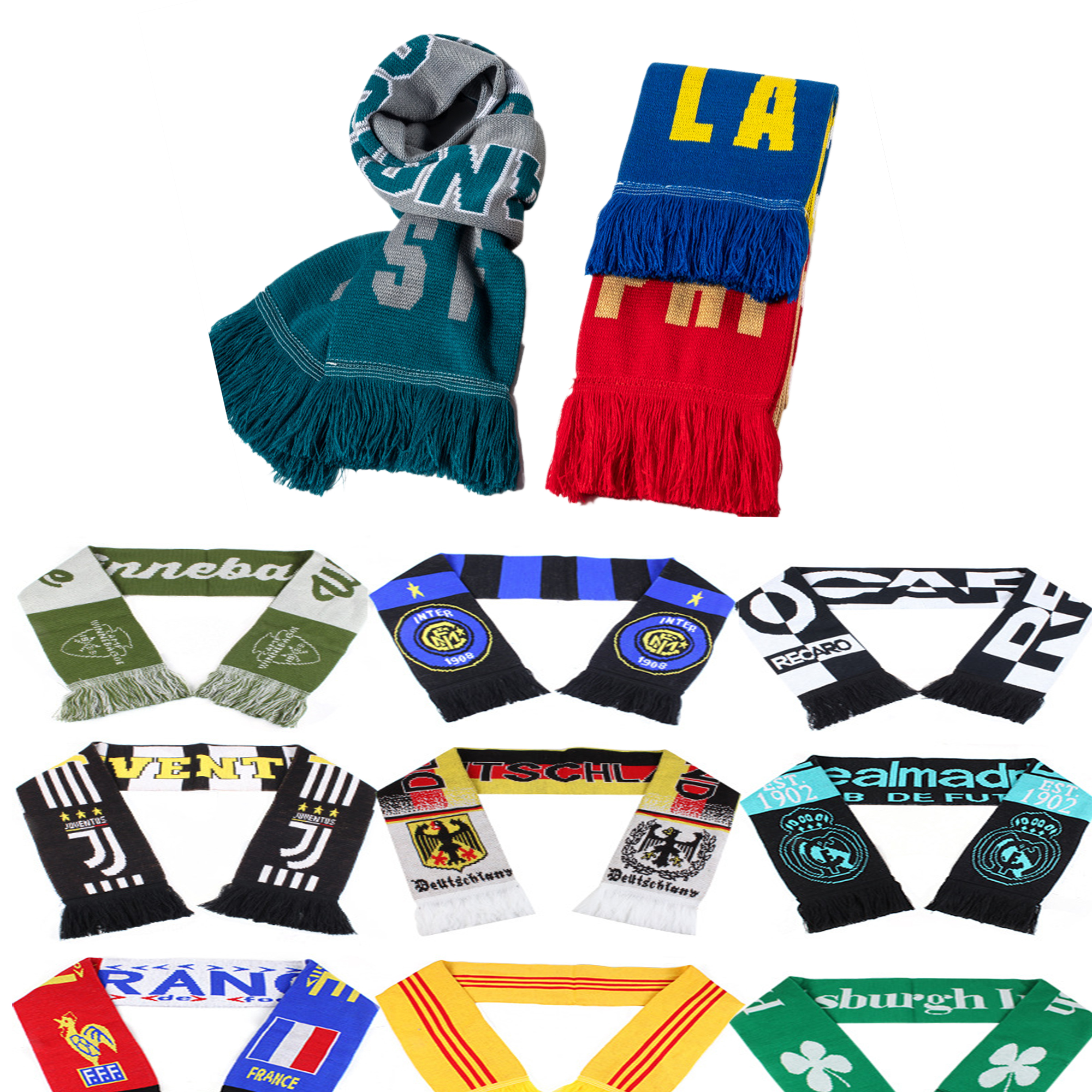 Knitted Sports Scarf w/ Tassel 2