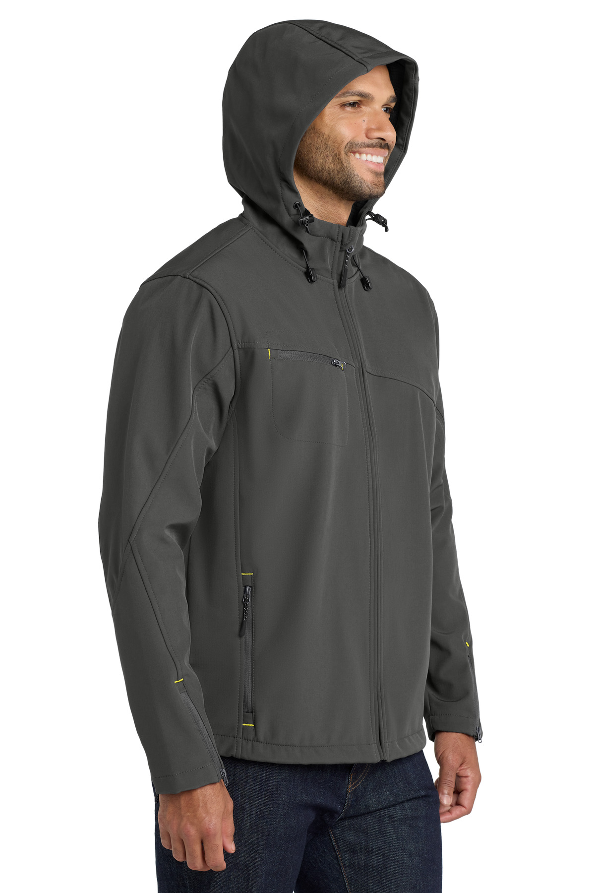 Port Authority Textured Hooded Soft Shell Jacket. J706 22