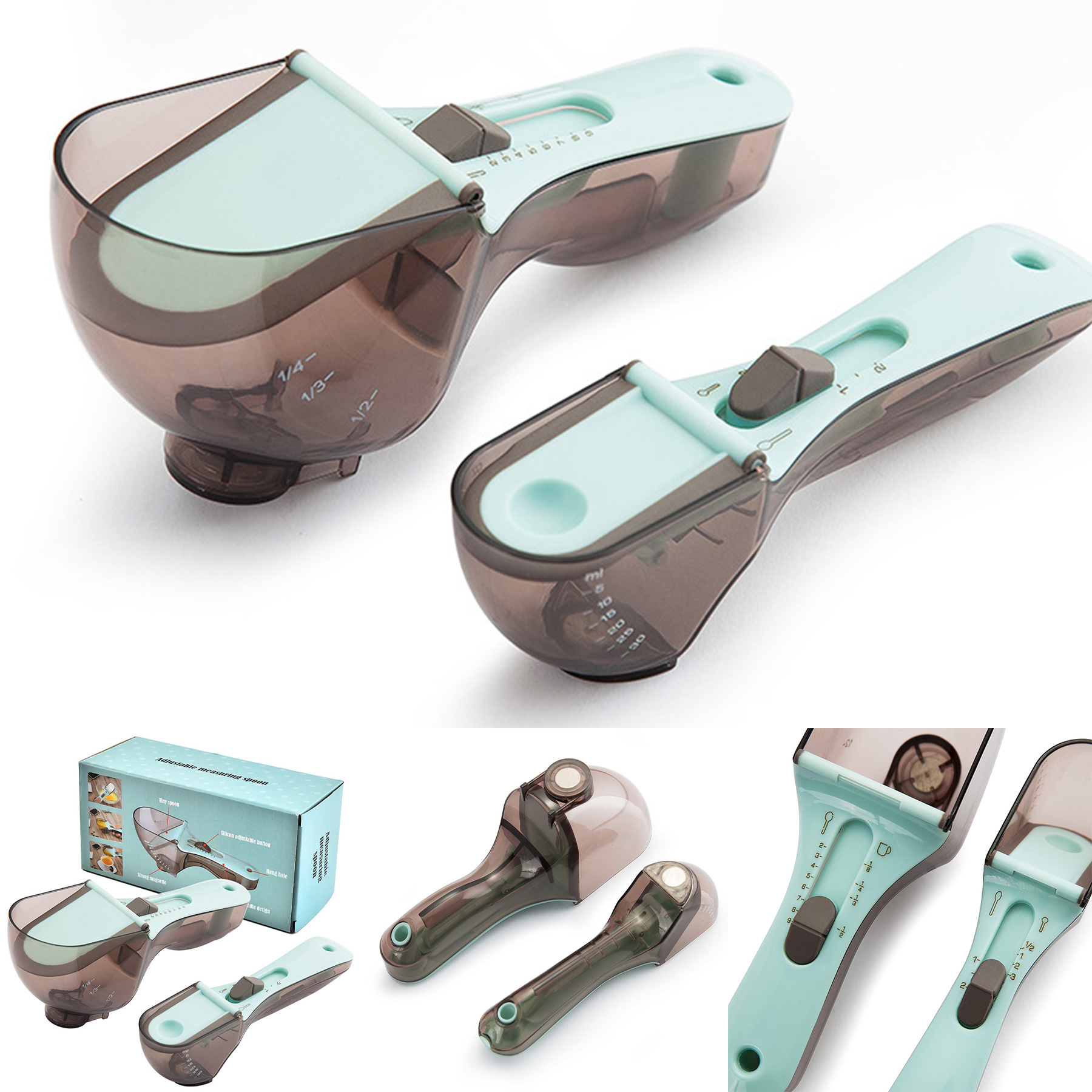 Adjustable Measuring Cups and Spoons Set 2