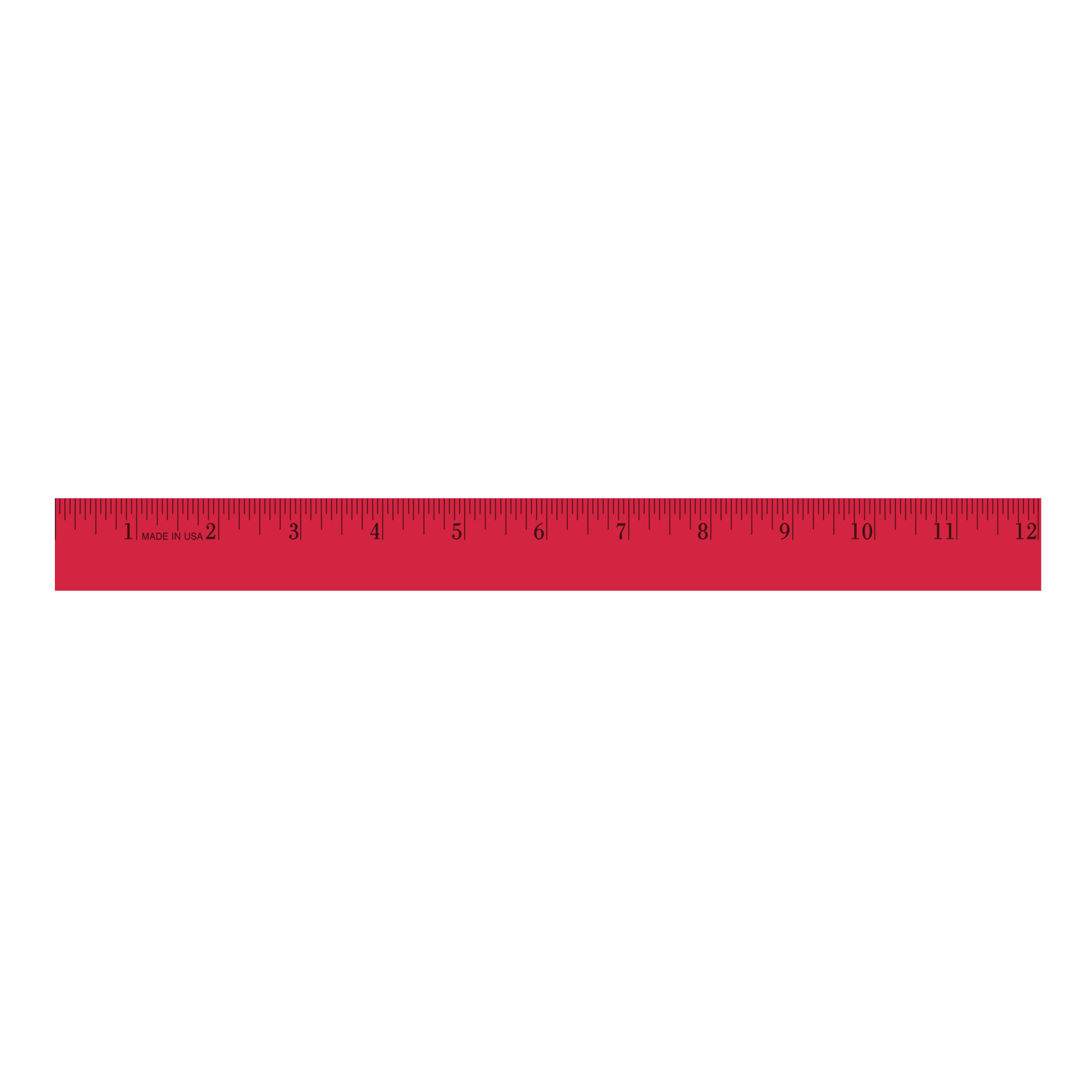 12" Enamel Wood Ruler - English Scale 3