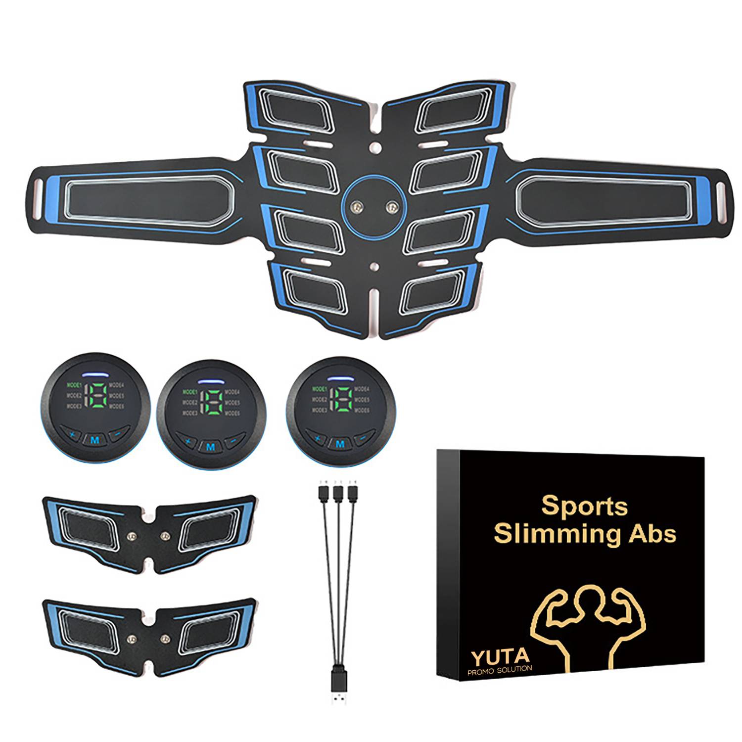Smart Power-Off Rechargeable Abs Fitness Belt 10