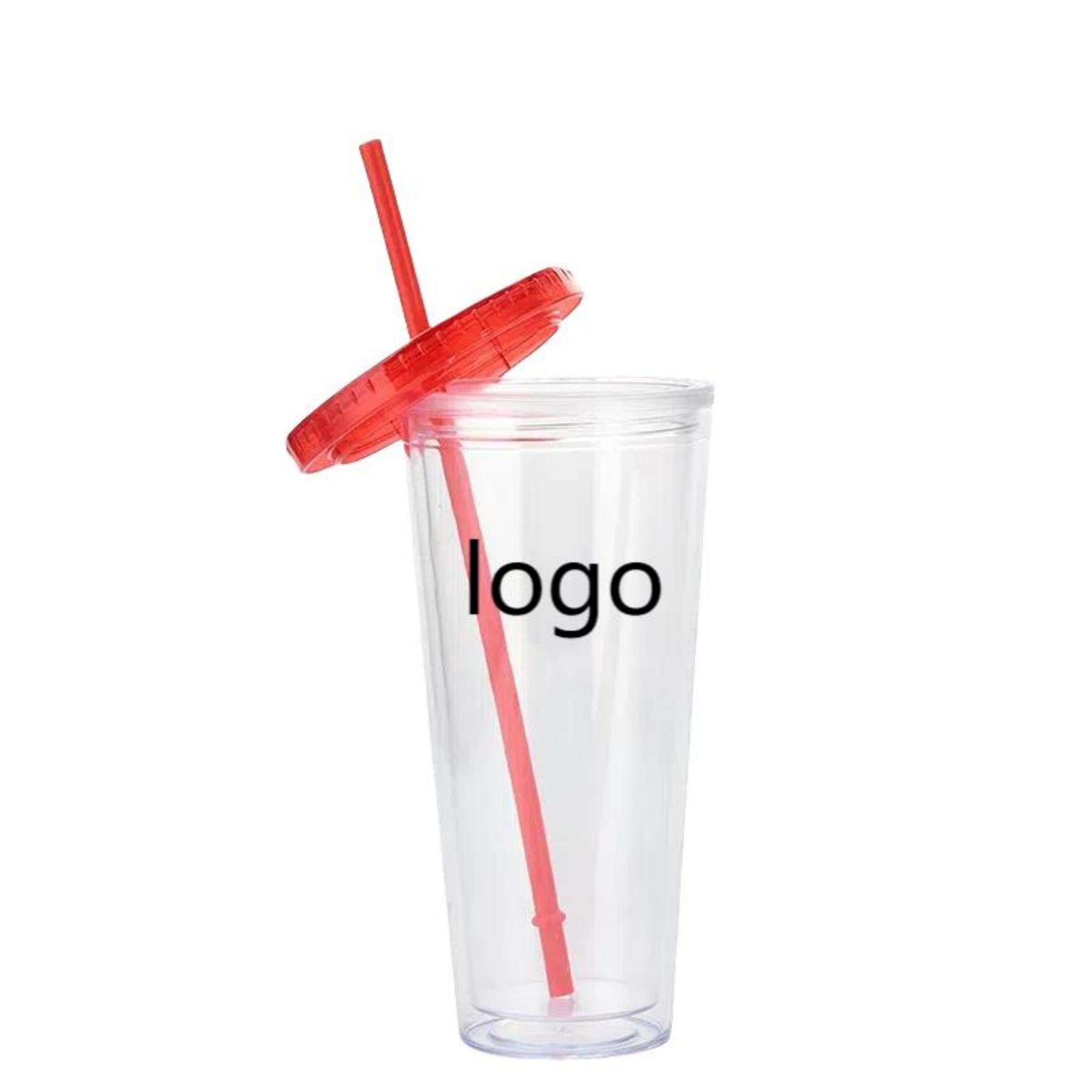 16 oz. Double Wall Acrylic Cup With Straw 2