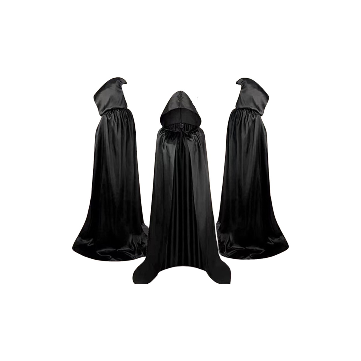 Halloween Satin Gothic Hooded Cape 6