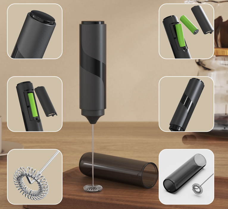 Ultra Fast Handheld Drink Mixer with Stand 7