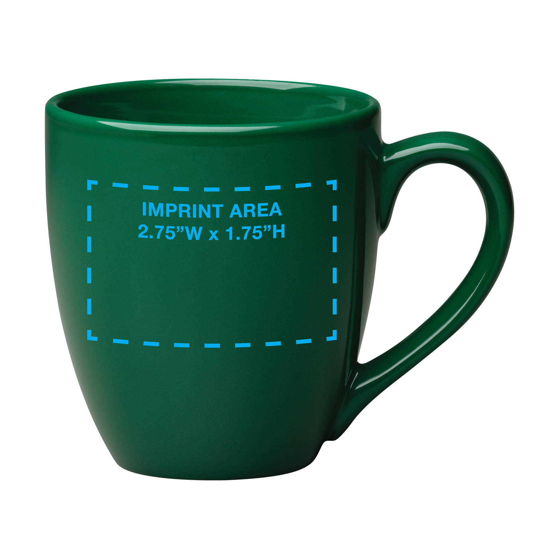 16 oz Dark Green Bistro Mug
