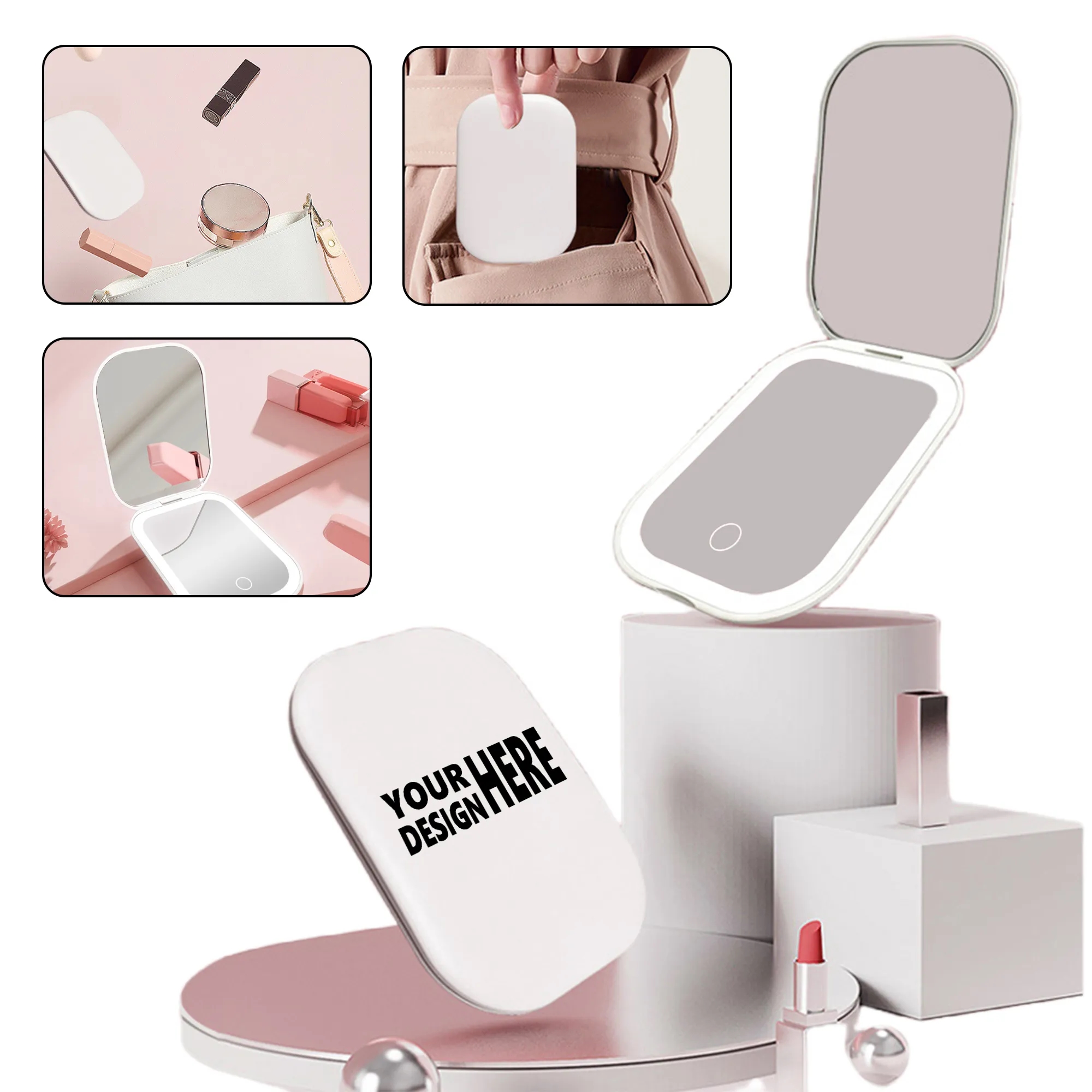 LED Folding Makeup Mirror
