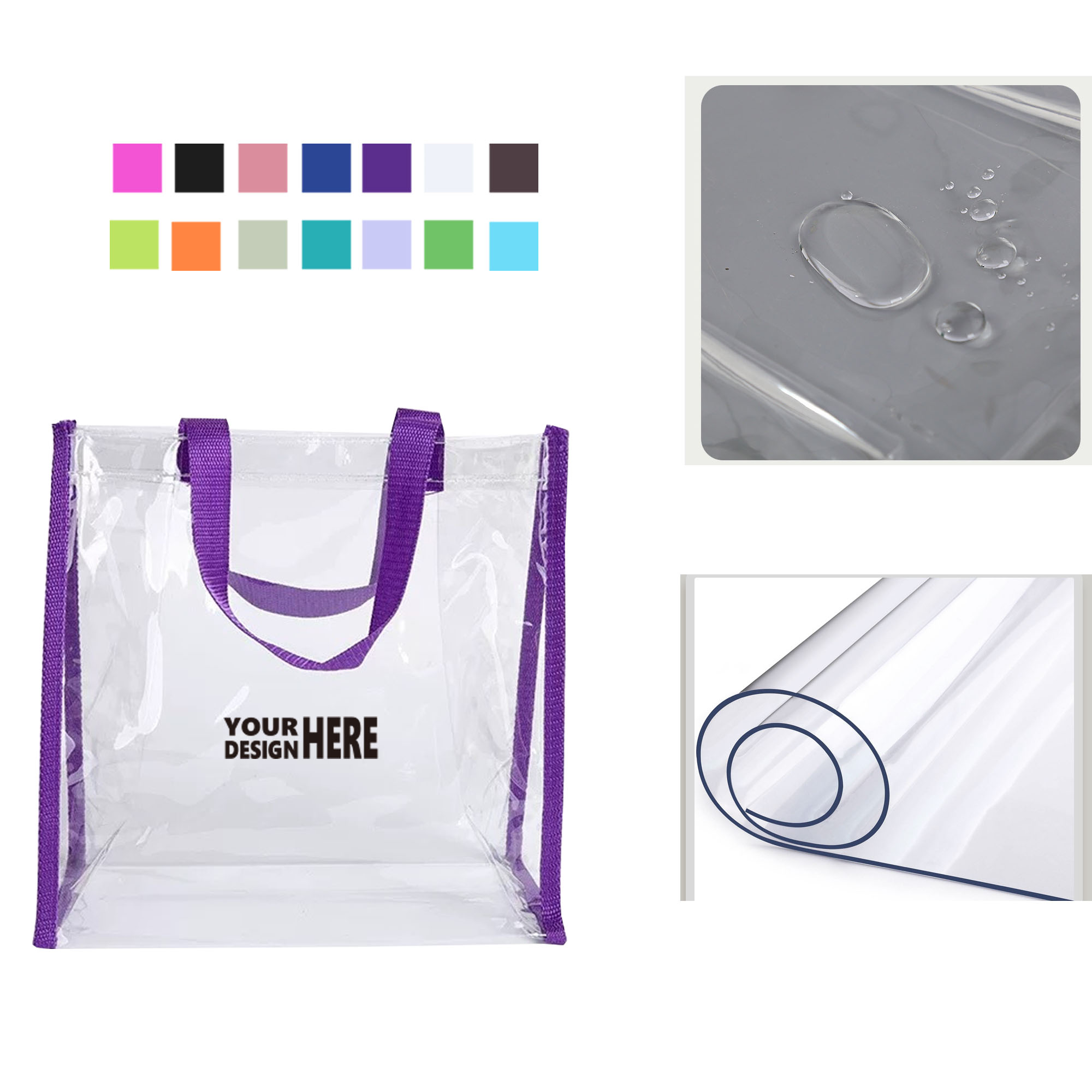 Rapid Security Clear Tote Bag Customized Logo 2