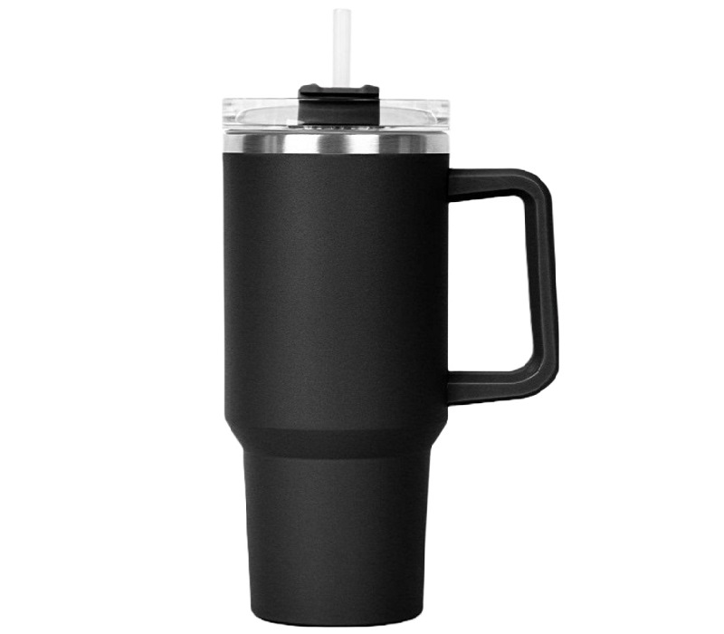 Stainless Steel Tumbler with Handle and Straw, 40 oz. 3