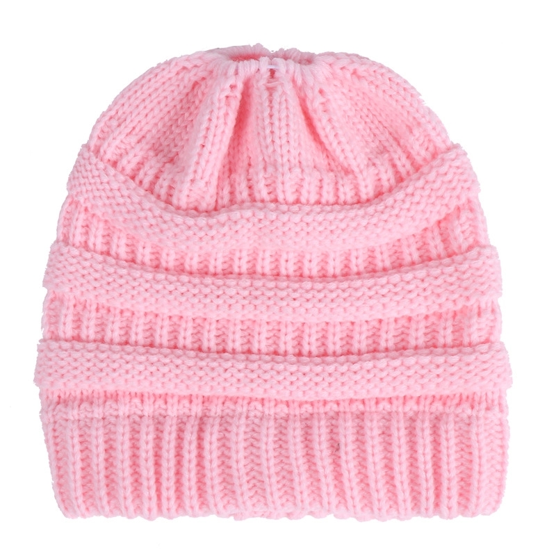 Acrylic Knitted Ponytail Beanie 1