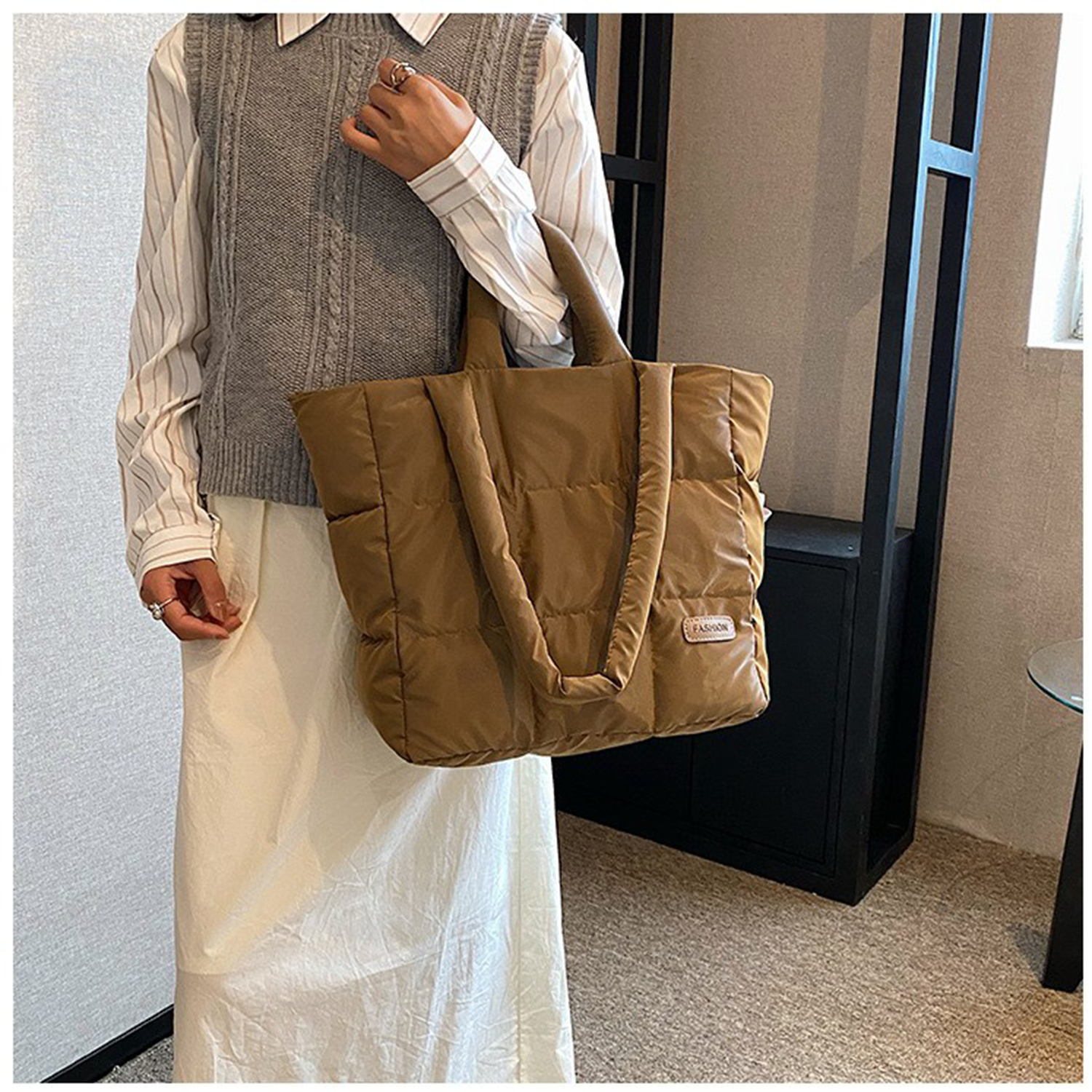 Eiderdown Puffer Women Tote Bag, custom tote bag with logo imprint 12