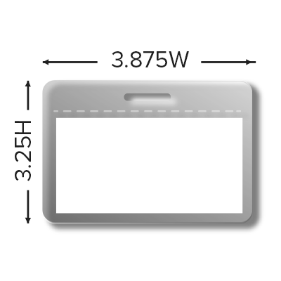 3.875W x 3.25H Plastic Badge Holder 1