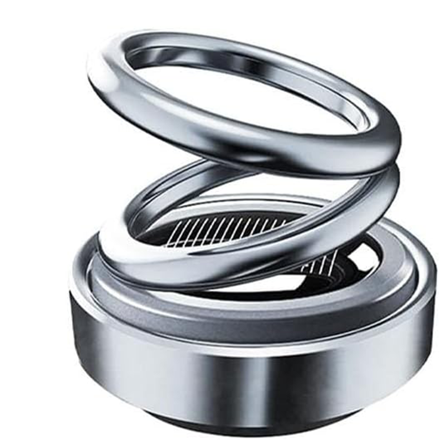 Solar-Powered Dual-Ring Rotating Car Air Freshener 4