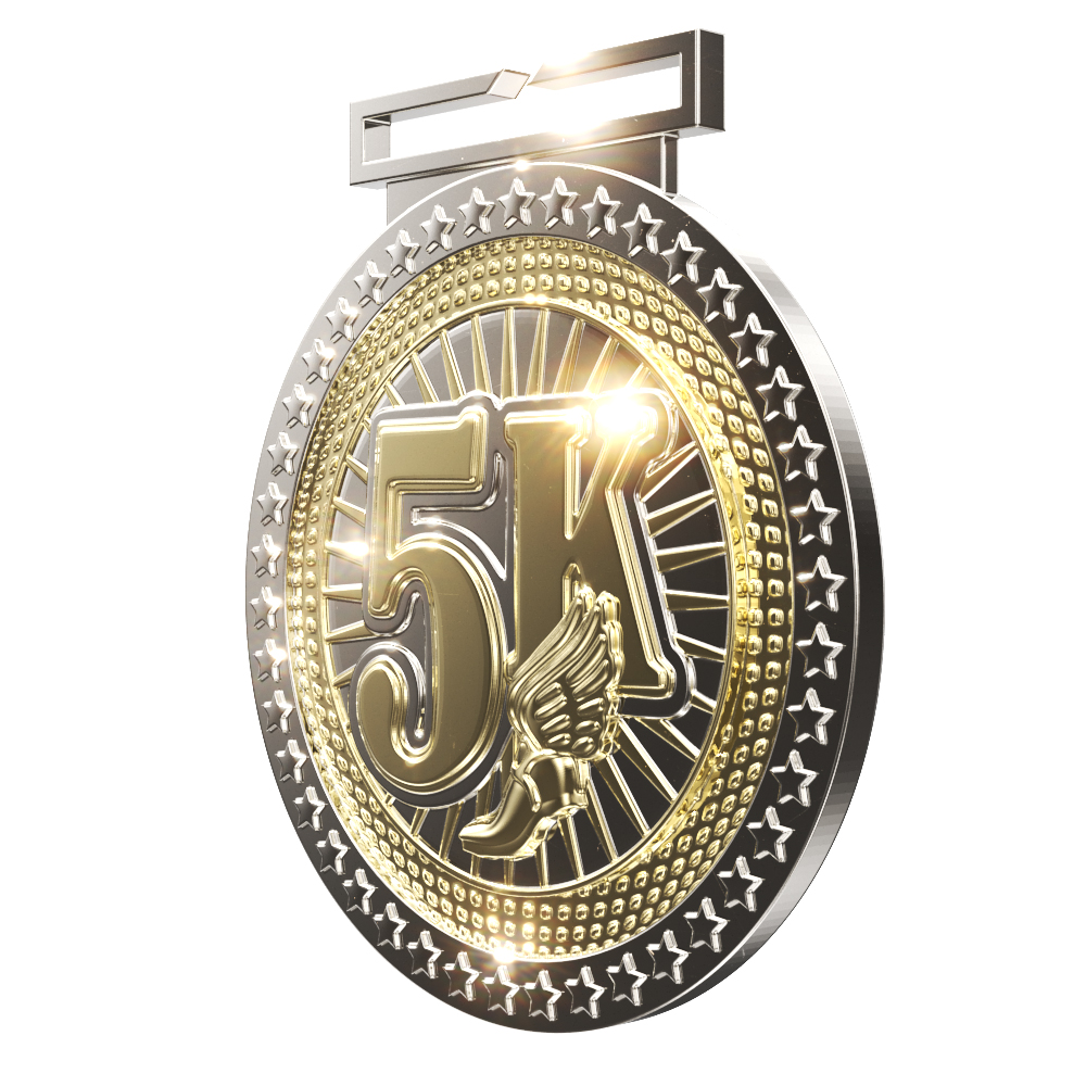 5K Dual Plated Medallion (3") 2