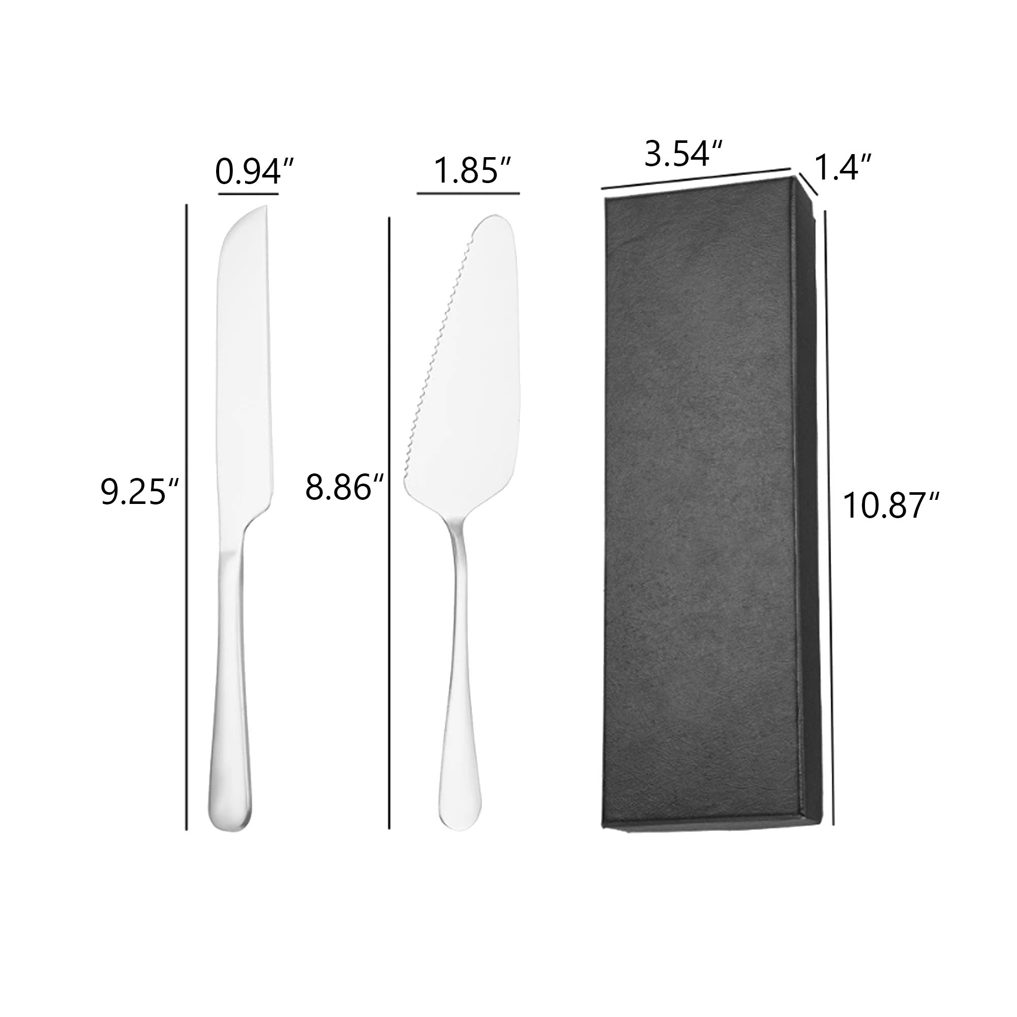 MOQ50 Stainless Steel Cake Knife And Pizza Spatula Set 2