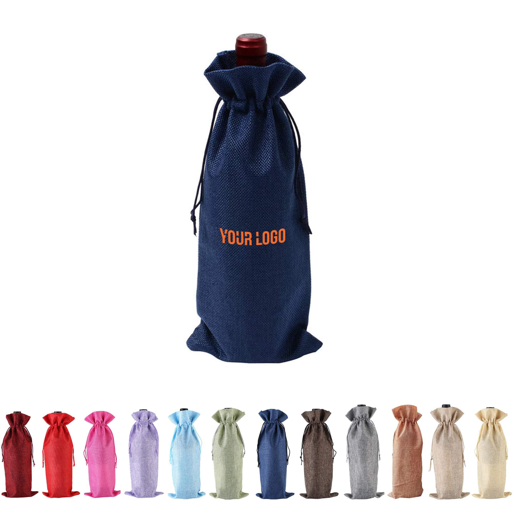 Jute Wine Bottle Gift Bag 2